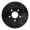 R1 85-91 Buick Skylark Front Right Drilled & Slotted Black Brake Rotor
