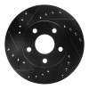 R1 85-91 Buick Skylark Front Left Drilled & Slotted Black Brake Rotor