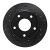R1 82-88 Chevrolet Camaro Rear Left Drilled & Slotted Black Brake Rotor
