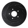 R1 63-82 Chevrolet Corvette Front Right Drilled & Slotted Black Brake Rotor
