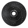 R1 70-81 Buick Electra Front Left Drilled & Slotted Black Brake Rotor