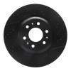 R1 04-09 Cadillac SRX Front Right Drilled & Slotted Black Brake Rotor