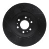 R1 04-09 Cadillac SRX Front Right Drilled & Slotted Black Brake Rotor