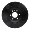 R1 04-09 Cadillac SRX Front Left Drilled & Slotted Black Brake Rotor