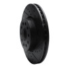 R1 14-20 Cadillac CT6 Front Right Drilled & Slotted Black Brake Rotor
