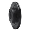 R1 13-25 Cadillac CT4 Front Right Drilled & Slotted Black Brake Rotor ECB-46033R