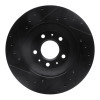 R1 04-08 Cadillac CTS Front Right Drilled & Slotted Black Brake Rotor