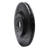 R1 04-11 Cadillac CTS Front Right Drilled & Slotted Black Brake Rotor