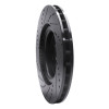 R1 04-11 Cadillac CTS Front Right Drilled & Slotted Black Brake Rotor