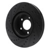R1 97-01 Cadillac CATERA Front Right Drilled & Slotted Black Brake Rotor