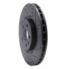 R1 09-17 Buick Regal Front Right Drilled & Slotted Black Brake Rotor