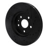 R1 10-25 Buick Allure Front Left Drilled & Slotted Black Brake Rotor