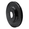 R1 06-16 Buick Lucerne Front Left Drilled & Slotted Black Brake Rotor