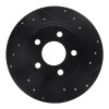 R1 98-05 Buick Park Avenue Rear Right Drilled & Slotted Black Brake Rotor