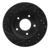 R1 77-80 Buick LeSabre Rear Right Drilled & Slotted Black Brake Rotor