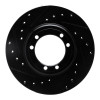 R1 92-04 Hummer H1 Rear/Front Left Drilled & Slotted Black Brake Rotor