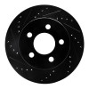 R1 99-06 Jeep Cherokee Front Left Drilled & Slotted Black Brake Rotor