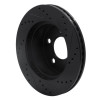R1 99-06 Jeep Cherokee Front Left Drilled & Slotted Black Brake Rotor