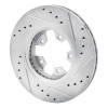 R1 1984-1989 Nissan 200SX Front Left Drilled & Slotted Silver Brake Rotor
