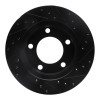 R1 76-86 Jeep Scrambler Front Left Drilled & Slotted Black Brake Rotor