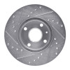 R1 1990-2003 Ford Escort Front Right Drilled & Slotted Silver Brake Rotor