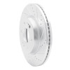 R1 2019-2026 Cadillac Vistiq Front Right Drilled & Slotted Silver Brake Rotor