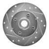 R1 1978-1987 Chevrolet CHEVETTE Front Left Drilled & Slotted Silver Brake Rotor
