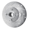 R1 1978-1987 Chevrolet CHEVETTE Front Left Drilled & Slotted Silver Brake Rotor