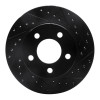 R1 80-89 American Motors Eagle Front Right Drilled & Slotted Black Brake Rotor