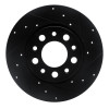 R1 15-25 Alfa Romeo Tonale Rear Right Drilled & Slotted Black Brake Rotor