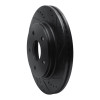 R1 08-12 Jeep J8 Front Right Drilled & Slotted Black Brake Rotor