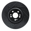 R1 2020-2025 Mercedes-Benz GLE350 Front Left Drilled & Slotted Black Brake Rotor