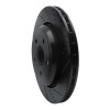R1 12-25 Dodge Durango Rear Right Drilled & Slotted Black Brake Rotor