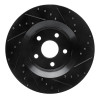 R1 11-25 Dodge Durango Front Left Drilled & Slotted Black Brake Rotor