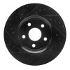 R1 11-22 Dodge Durango Front Right Drilled & Slotted Black Brake Rotor