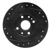 R1 1990-2003 Ford Escort Rear Right Drilled & Slotted Black Brake Rotor