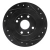 R1 1990-2003 Ford Escort Rear Left Drilled & Slotted Black Brake Rotor