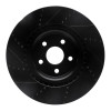 R1 2012-2025 Dodge Durango Front Right Drilled & Slotted Black Brake Rotor
