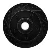 R1 1985-1997 Dodge Ramcharger RWD Front Left Drilled & Slotted Black Brake Rotor