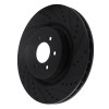 R1 2003-2017 Dodge Viper Front Right Drilled & Slotted Black Brake Rotor