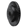 R1 06-10 Jeep Grand Cherokee Rear Left Drilled & Slotted Black Brake Rotor