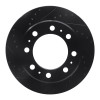R1 09-25 Dodge Ram 2500 Rear Left Drilled & Slotted Black Brake Rotor