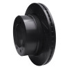 R1 09-25 Dodge Ram 2500 Rear Left Drilled & Slotted Black Brake Rotor