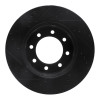 R1 09-25 Dodge Ram 2500 Front Right Drilled & Slotted Black Brake Rotor