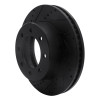 R1 09-25 Dodge Ram 2500 Front Left Drilled & Slotted Black Brake Rotor