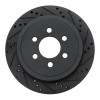 R1 03-03 Dodge Durango Rear Right Drilled & Slotted Black Brake Rotor