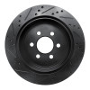 R1 03-03 Dodge Durango Rear Right Drilled & Slotted Black Brake Rotor