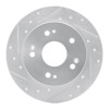 R1 1997-2015 Acura ILX Rear Left Drilled & Slotted Silver Brake Rotor