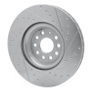R1 2012-2025 Audi S3 (USA/Canada) Front Left Drilled & Slotted Silver Brake Rotor