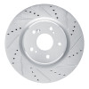 R1 2019-2025 Acura RDX Front Right Drilled & Slotted Silver Brake Rotor